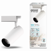 Светильник трековый Gauss цилиндр 16W 1390lm 4000K 180-240V IP20 65*210мм белый угол 24º LED 1/40