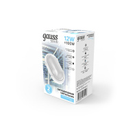 Св-к ЖКХ Gauss SOLID овал 12W 1150lm 4000K 160-260V IP65 175*110*76мм белый антивандальный IK10 1/12