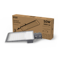 Светильник уличный Gauss Avenue 50W 5000lm 3000K 190-250V IP65 355*155*57мм черный КСС "Ш" LED 1/10