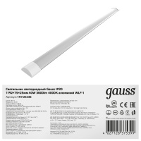 Светильник линейный Gauss WLF-1 40W 3600lm 4000K 185-265V IP20 1192*75*25мм алюминий LED 1/20