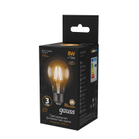 Лампа Gauss Filament А60 8W 740lm 2700К Е27 LED 1/10/40 Лампа Gauss Filament А60 8W 740lm 2700К Е27 LED 1/10/40