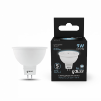 Лампа Gauss MR16 9W 830lm 4100K GU5.3 LED 1/10/100