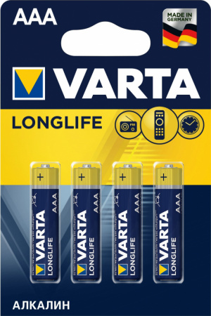Батарейки VARTA LONGLIFE AAA бл. 4