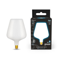 Лампа Gauss Filament V160 9W 890lm 4100К Е27 milky LED 1/6 Лампа Gauss Filament V160 9W 890lm 4100К Е27 milky LED 1/6