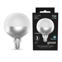 Лампа Gauss Filament G125 9W 890lm 4100К Е27 mirror-milky LED 1/10 Лампа Gauss Filament G125 9W 890lm 4100К Е27 mirror-milky LED 1/10