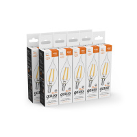 Лампа Gauss Basic Filament Свеча на ветру 4,5W 400lm 2700К Е14 LED 1/10/50