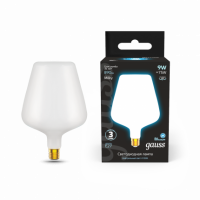 Лампа Gauss Filament V160 9W 890lm 4100К Е27 milky LED 1/6 Лампа Gauss Filament V160 9W 890lm 4100К Е27 milky LED 1/6