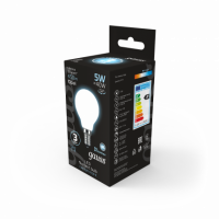 Лампа Gauss Filament Шар 5W 450lm 4100К Е14 milky LED 1/10/50