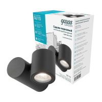 Светильник садово-парковый Gauss Sonata настенный архитектурный, 35W, GU10, 142*155*70мм, 170-240V / 50Hz, IP54 (1/12)