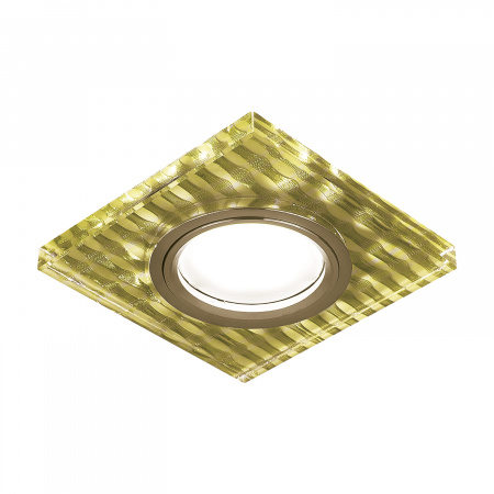 Светильник Gauss Backlight BL081 Квадрат. Золотые нити/Золото, Gu5.3, LED 2700K 1/40