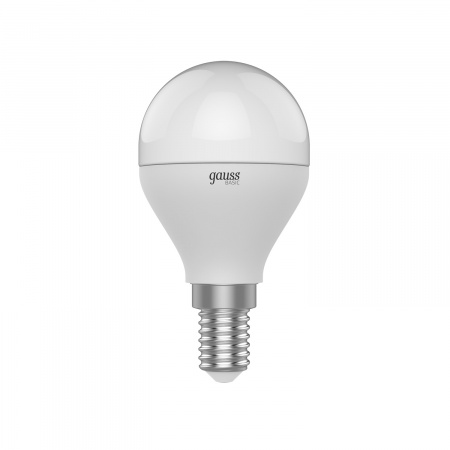 Лампа Gauss Basic Шар 7,5W 690lm 4100K E14 LED 1/10/100