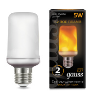 Лампа Gauss T65 5W 20-80lm 1500K E27 Flame LED 1/10/100