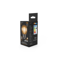 Лампа Gauss Filament Шар 7W 550lm 2700К Е27 LED 1/10/50 Лампа Gauss Filament Шар 7W 550lm 2700К Е27 LED 1/10/50