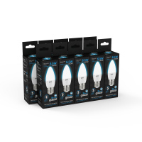Лампа Gauss Свеча 6.5W 550lm 6500К E27 LED 1/10/100