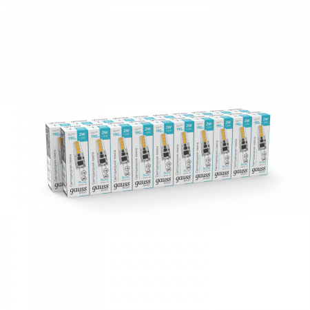 Лампа Gauss Basic G4 12V 2W 190lm 4100K силикон LED 1/20/200