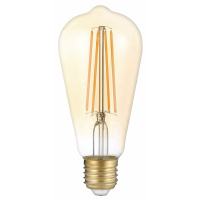 Лампа Gauss Filament ST64 8W 740lm 2400К Е27 golden LED 1/10/40 Лампа Gauss Filament ST64 8W 740lm 2400К Е27 golden LED 1/10/40
