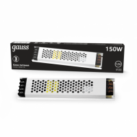 Блок питания Gauss 150W 12V IP20 ультратонкий 1/36