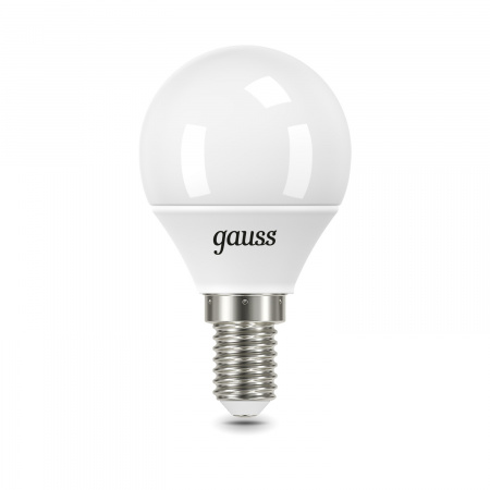 Лампа Gauss Шар 9.5W 950lm 6500K E14 LED 1/10/100
