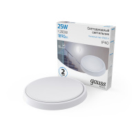 Светильник ЖКХ Gauss HALL круг 25W 1890lm 6500K 200-240V IP40 D210*35мм белый LED 1/20