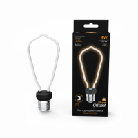 Лампа Gauss Filament Artline ST64 4W 330lm 2700К Е27 milky LED 1/10/100