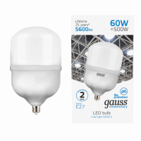 Лампа Gauss Elementary T160 60W 5600lm 6500K E27 LED 1/6