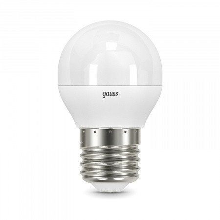 Лампа Gauss Шар 6.5W 550lm 4100K E27 LED 1/10/100