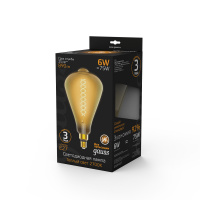 Лампа Gauss Filament ST164 6W 890lm 2700К Е27 golden straight LED 1/6