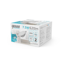 Светильник Gauss Elementary Downlight круг 7,5W 620lm 4000K 185-250V IP54 95*45 белый LED 1/40