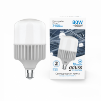 Лампа Gauss Elementary T140 80W 6400lm 6500K E40 LED 1/8