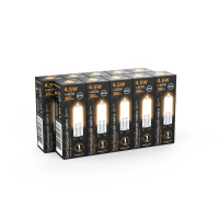 Лампа Gauss G9 AC220-240V 4.5W 380lm 3000K стекло LED 1/10/200