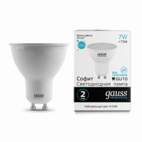 Лампа Gauss Elementary MR16 7W 550lm 4100К GU10 LED 1/10/100