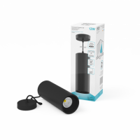 Светильник Gauss Overhead подвесной цилиндр 12W 920lm 4100K 170-240V IP20 79*200мм черный LED 1/10