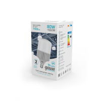 Лампа Gauss Elementary T140 80W 6400lm 4000K E40 LED 1/8