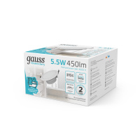 Светильник Gauss Elementary Downlight круг 5,5W 450lm 4000K 185-250V IP54 95*45 белый LED 1/40