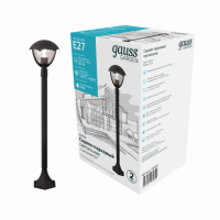 Светильник садово-парковый Gauss Aura столб 1*E27, Max.60W, 200*200*1000мм, 170-240V / 50Hz, IP 54 (1/6)