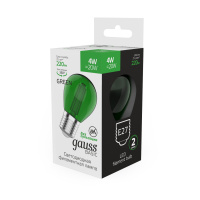 Лампа Gauss Basic Filament Шар 4W 220lm Е27 green LED 1/10/50