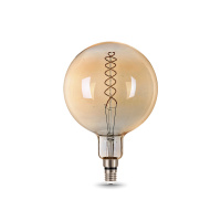 Лампа Gauss Filament G200 8W 620lm 2400К Е27 golden flexible LED 1/6 Лампа Gauss Filament G200 8W 620lm 2400К Е27 golden flexible LED 1/6
