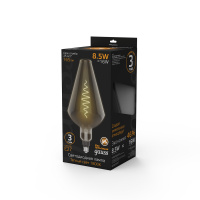 Лампа Gauss Filament Vase 8.5W 165lm 1800К Е27 gray flexible LED 1/2 Лампа Gauss Filament Vase 8.5W 165lm 1800К Е27 gray flexible LED 1/2