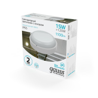 Св-к ЖКХ Gauss Elementary круг 15W 1100lm 4000K 160-260V IP65 D155*52мм бел с оптико-микроволн сенс LED 1/40 Св-к ЖКХ Gauss Elementary круг 15W 1100lm 4000K 160-260V IP65 D155*52мм бел с оптико-микроволн сенс LED 1/40