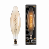 Лампа Gauss Filament BT120 8W 620lm 2400К Е27 golden flexible LED 1/10 Лампа Gauss Filament BT120 8W 620lm 2400К Е27 golden flexible LED 1/10