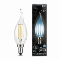 Лампа Gauss Filament Свеча на ветру 9W 710lm 4100К Е14 LED 1/10/50 Лампа Gauss Filament Свеча на ветру 9W 710lm 4100К Е14 LED 1/10/50