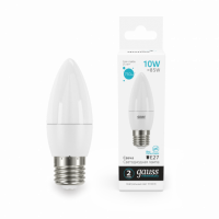 Лампа Gauss Elementary Свеча 10W 750lm 4100K E27 LED 1/10/100