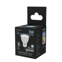 Лампа Gauss MR11 3W 300lm 4100K GU4 LED 1/10/100