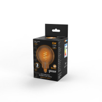 Лампа Gauss Filament G125 6W 360lm 2400К Е27 golden flexible LED 1/20
