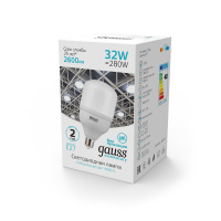 Лампа Gauss Elementary T100 32W 2600lm 4000K E27 LED 1/20
