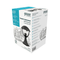 Светильник садово-парковый Gauss Aura на постамент 1*E27, 60W, 200*200*310мм, 170-240V / 50Hz, IP54 (1/6)