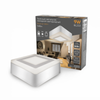 Светильник Gauss Backlight накладной BL222 Квадрат. Акрил, 6+3W, LED 3000K, 145*145, 1/30