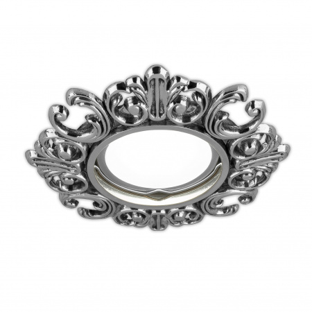 Светильник Gauss Antique CA045 Круг. Серебро/Черный Gu5. 1/40