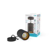 Светильник Gauss Overhead подвес цил12W 750lm 4100K 170-240V IP20 79*100мм черный золото LED 1/20