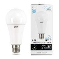 Лампа Gauss Elementary A67 25W 2150lm 6500K E27 LED 1/10/50